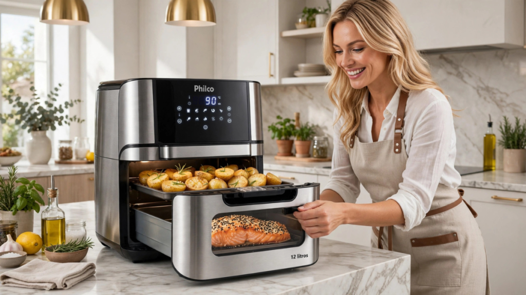 Air Fryer Oven Philco 12L PFR2200P É Boa? Review Detalhado 2026 4 Air Fryer Philco PFR2200P