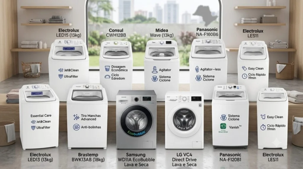Samsung WD11A EcoBubble entre as melhores máquinas de lavar 2026